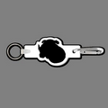 Key Clip W/ Key Ring & Turkey (Side View) Key Tag